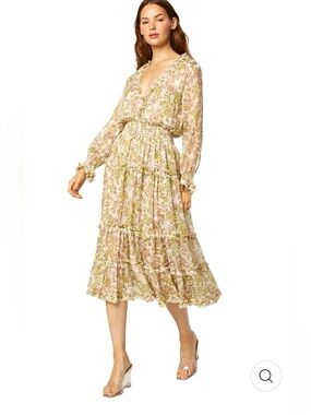 Misa Los Angeles  NORA dress in green goddess